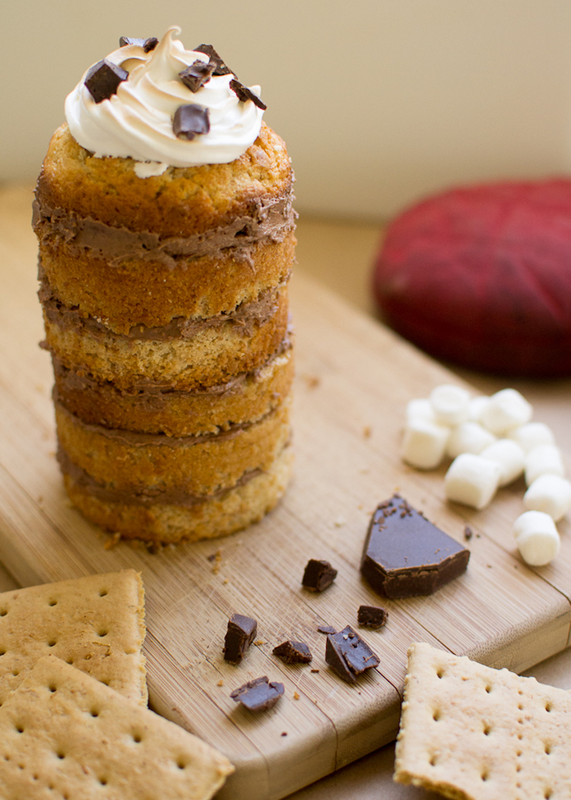 mini s'mores cake