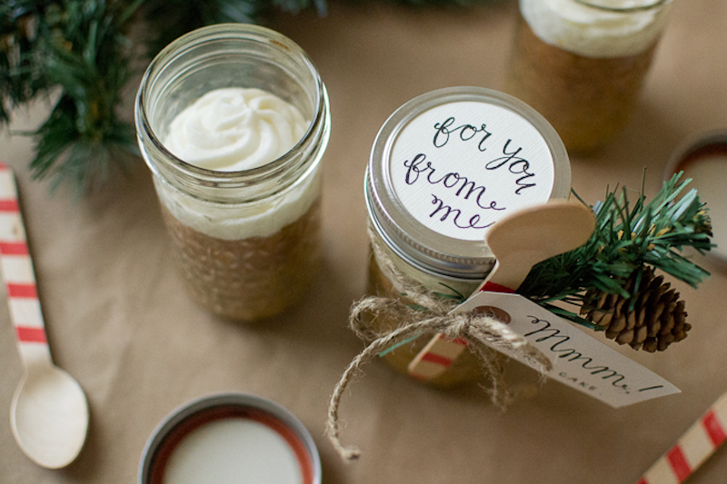 mason jar pumpkin cakes