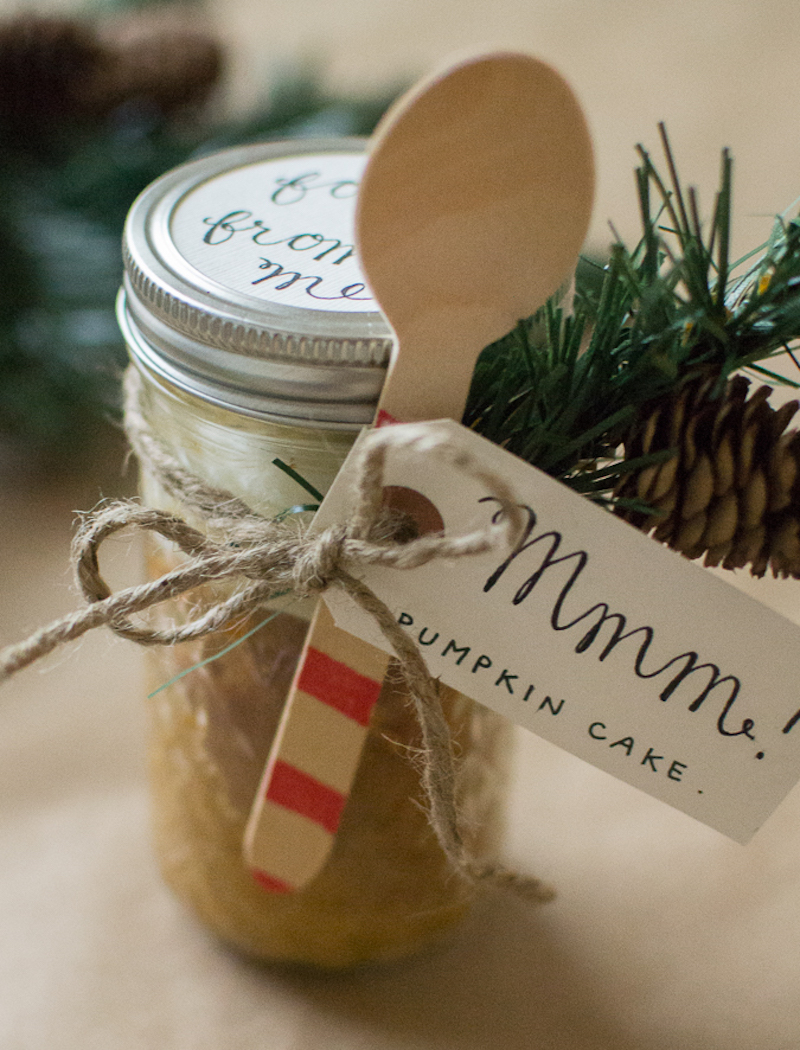 mason jar pumpkin cakes