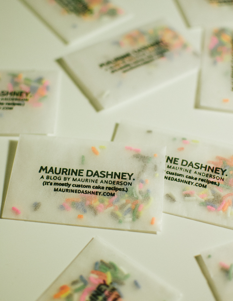 business cards for a baker