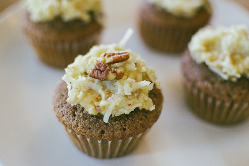 german chocolate cupcakes