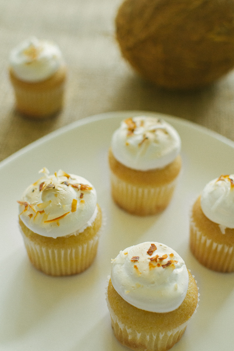 coconut toasted marshmallow cupcakes