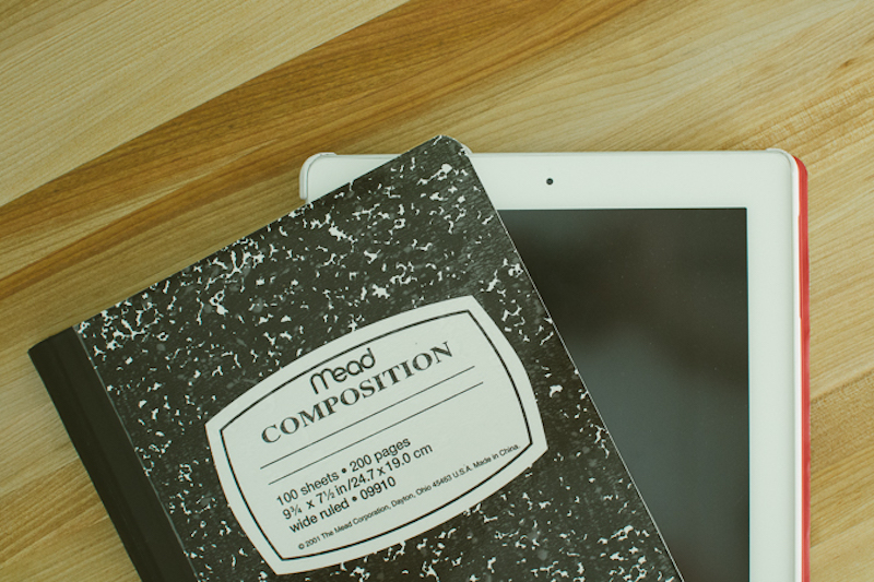 diy composition book ipad cover