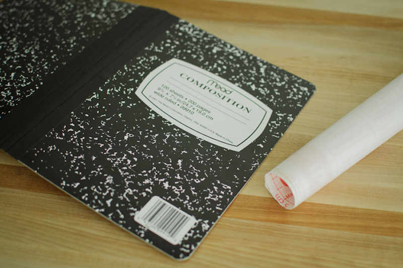 diy composition book ipad cover