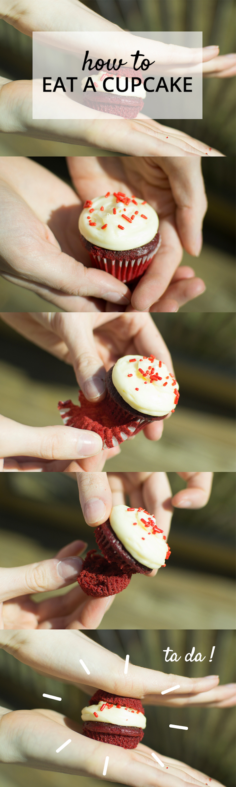 how to eat a cupcake