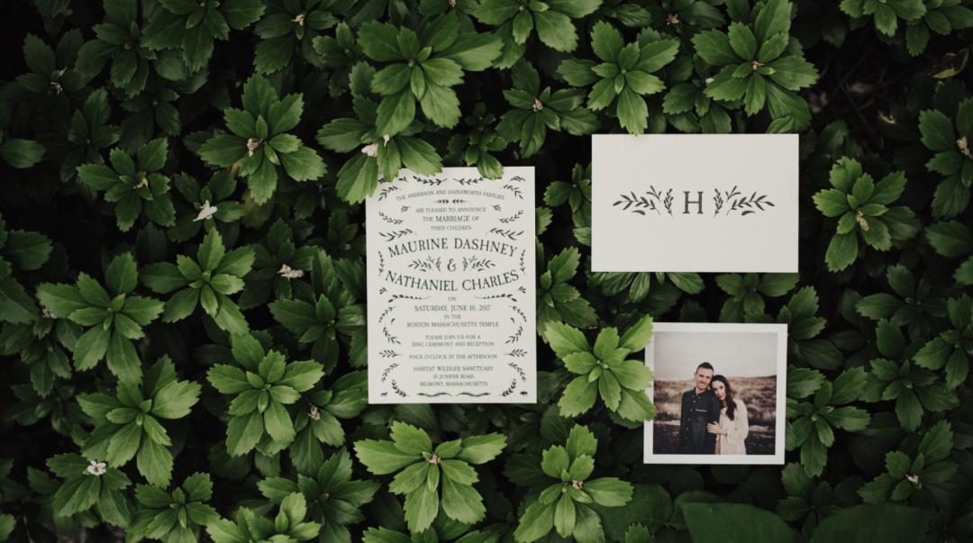 letterpress wedding invitation suite