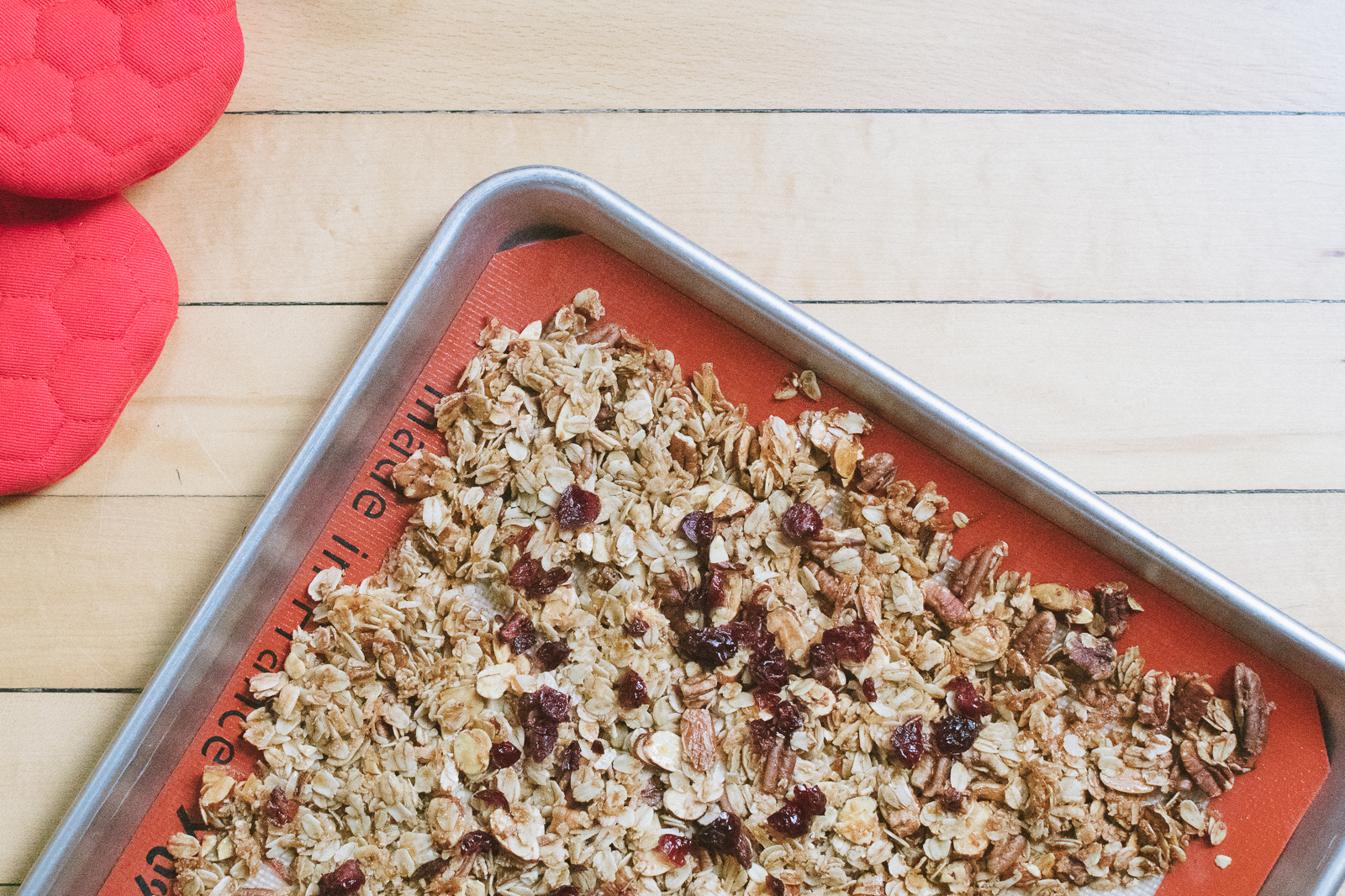 tray of granola