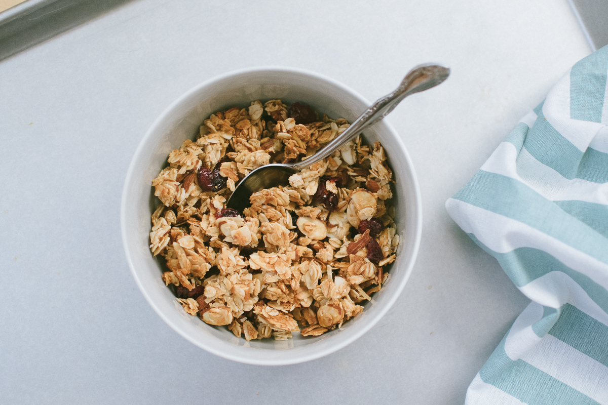 chunky cranberry coconut granola