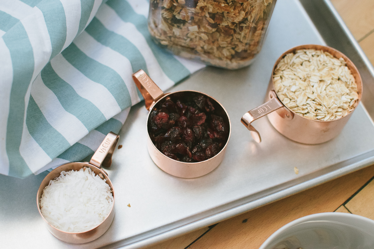 chunky cranberry coconut granola