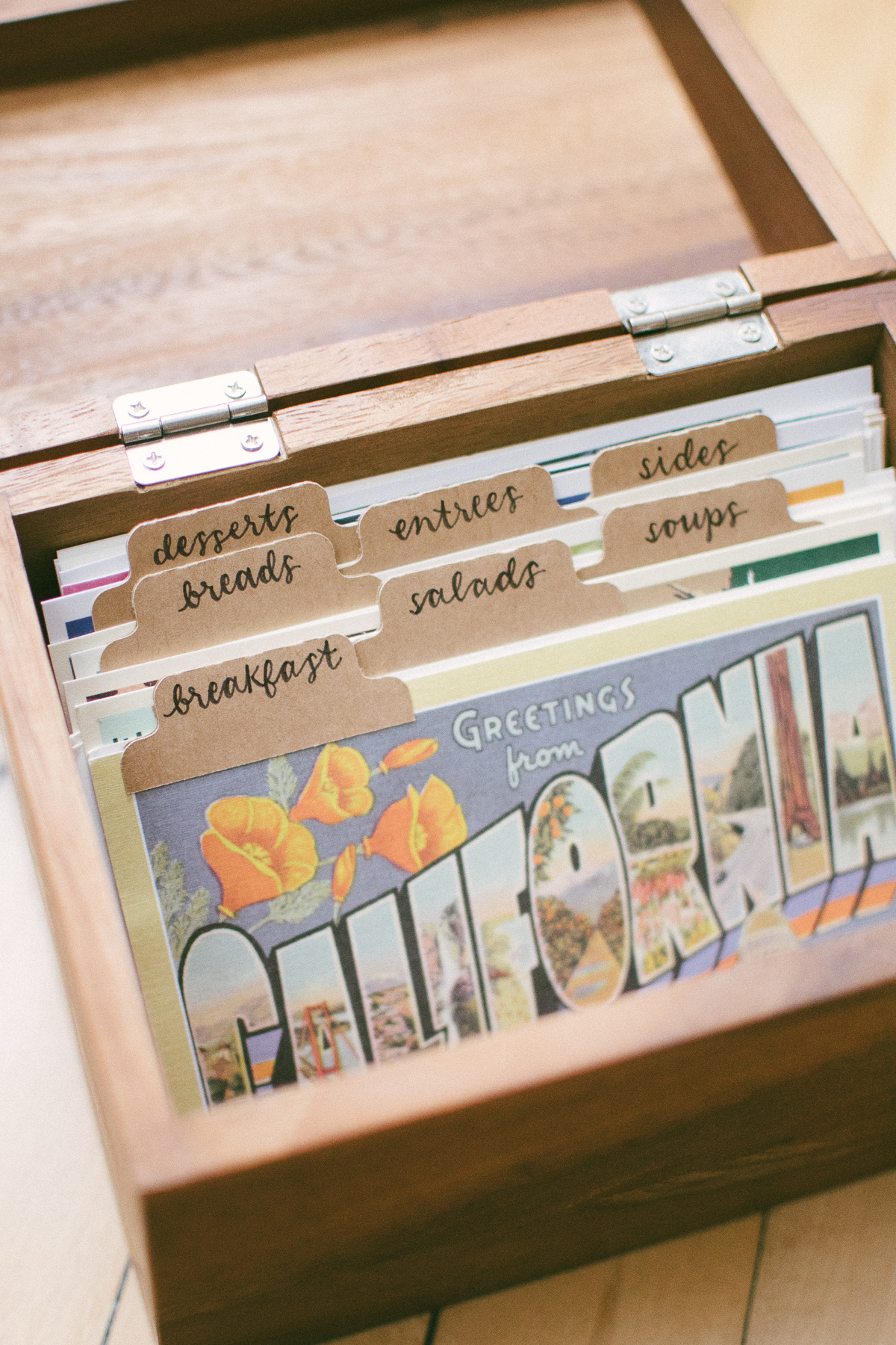 DIY Postcard Recipe Box Dividers - Maurine Dashney