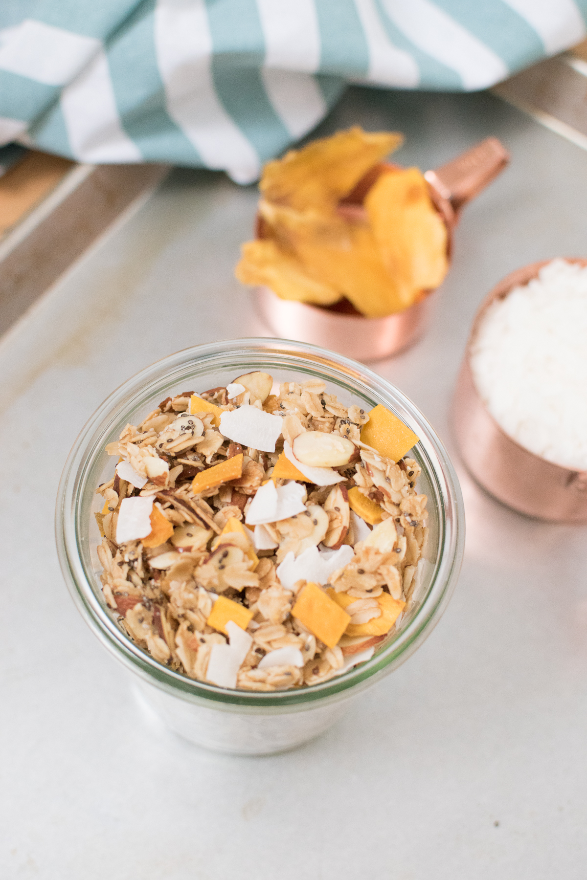 coconut mango chia granola