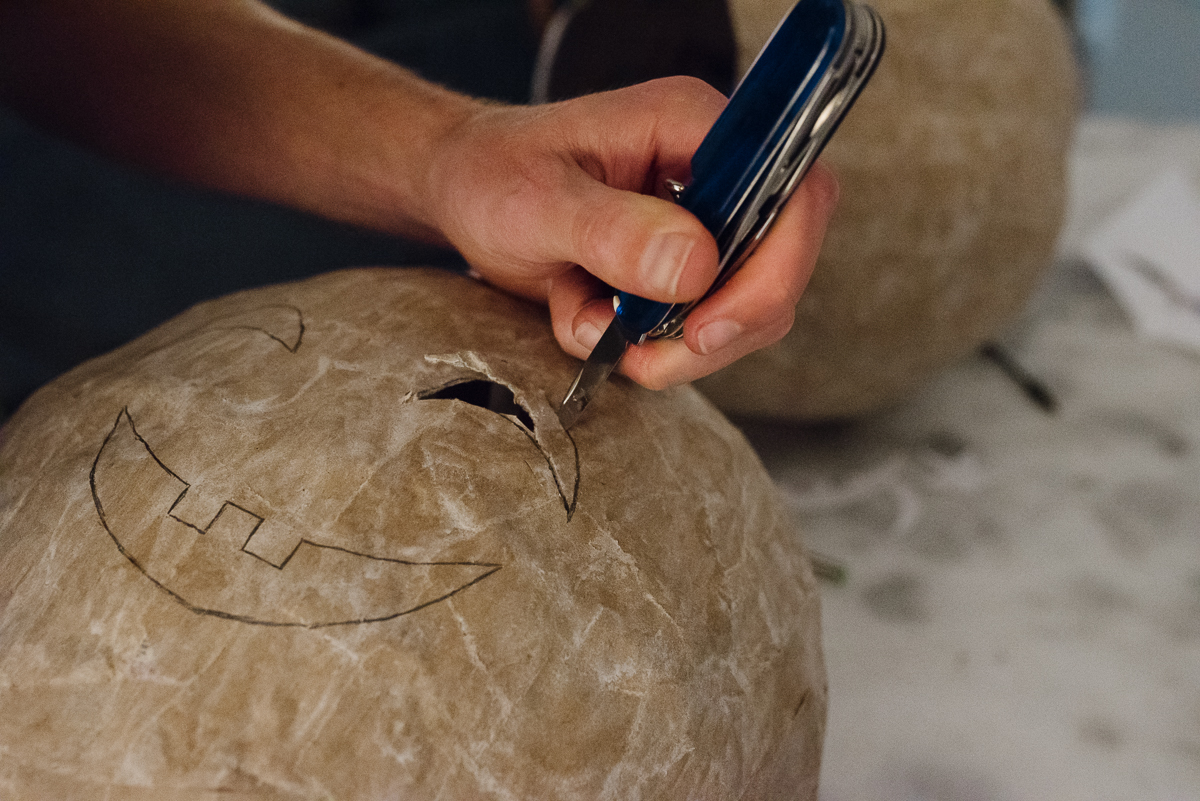 carving diy disco pumpkin heads